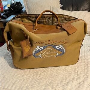 Tommy Bahama Brown Duffel Bag with Embroidered Logo